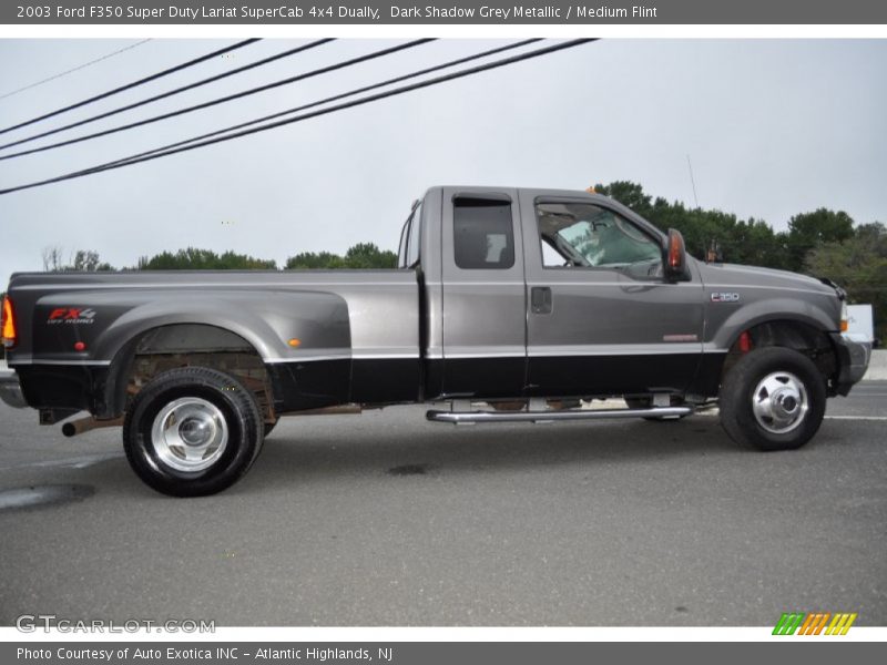 Dark Shadow Grey Metallic / Medium Flint 2003 Ford F350 Super Duty Lariat SuperCab 4x4 Dually