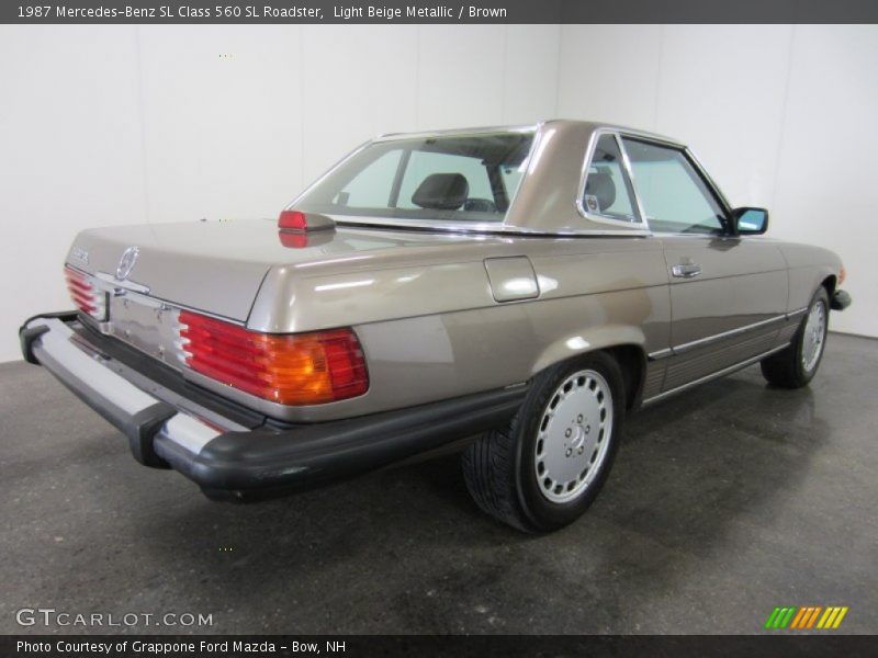 Light Beige Metallic / Brown 1987 Mercedes-Benz SL Class 560 SL Roadster