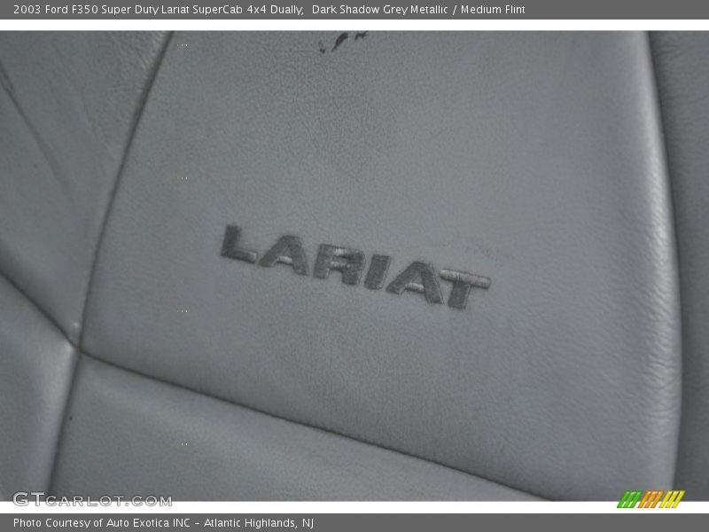 Dark Shadow Grey Metallic / Medium Flint 2003 Ford F350 Super Duty Lariat SuperCab 4x4 Dually