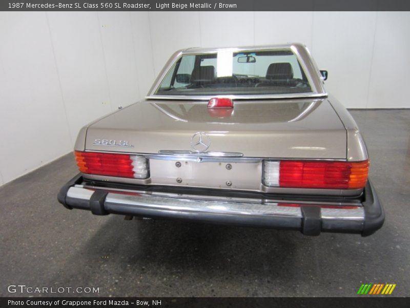 Light Beige Metallic / Brown 1987 Mercedes-Benz SL Class 560 SL Roadster