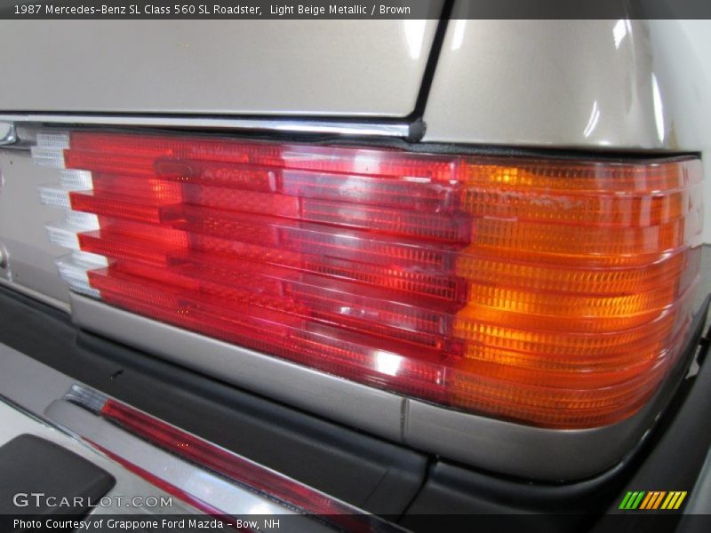 Light Beige Metallic / Brown 1987 Mercedes-Benz SL Class 560 SL Roadster