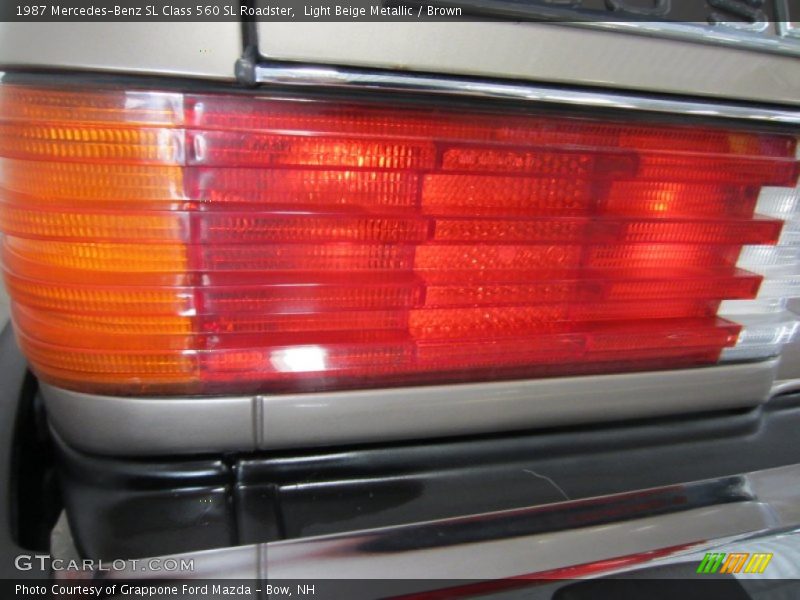 Light Beige Metallic / Brown 1987 Mercedes-Benz SL Class 560 SL Roadster
