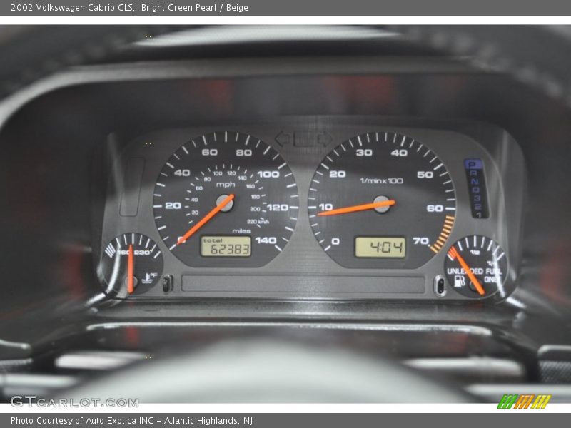  2002 Cabrio GLS GLS Gauges