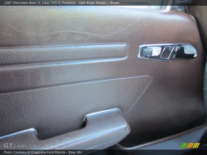 Light Beige Metallic / Brown 1987 Mercedes-Benz SL Class 560 SL Roadster
