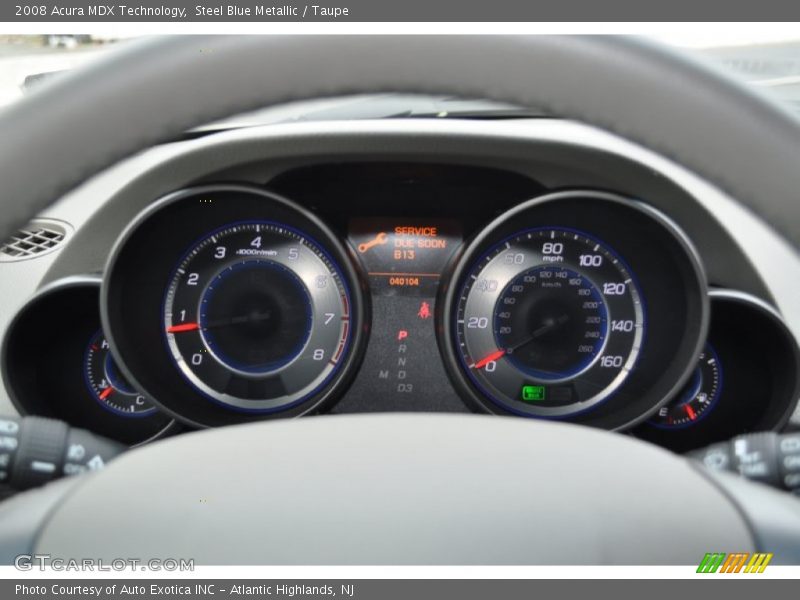 Steel Blue Metallic / Taupe 2008 Acura MDX Technology