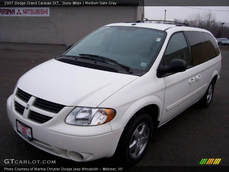 Stone White / Medium Slate Gray 2007 Dodge Grand Caravan SXT