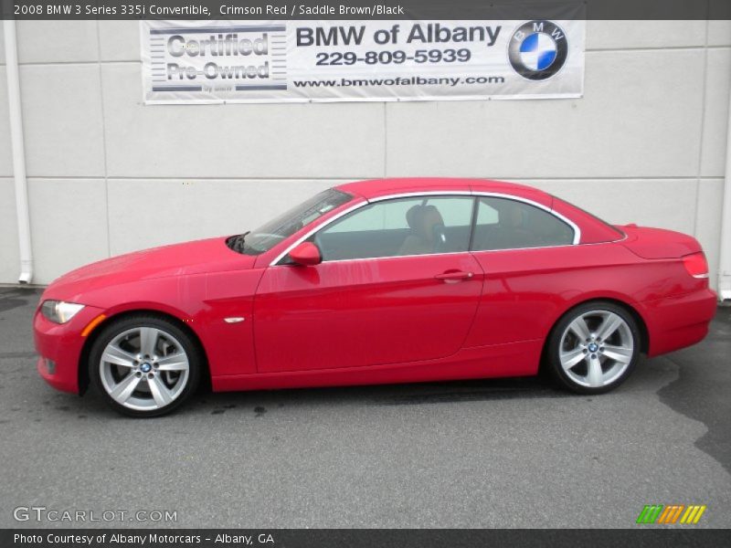 Crimson Red / Saddle Brown/Black 2008 BMW 3 Series 335i Convertible
