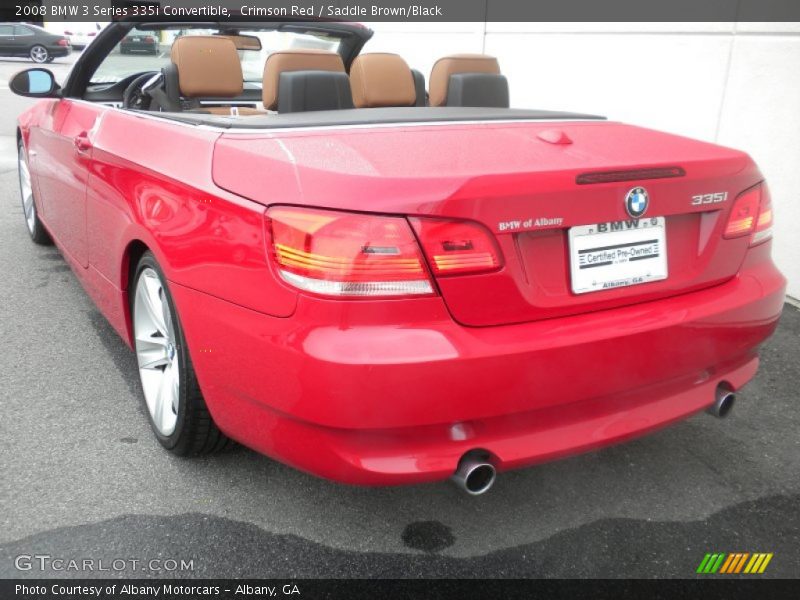 Crimson Red / Saddle Brown/Black 2008 BMW 3 Series 335i Convertible