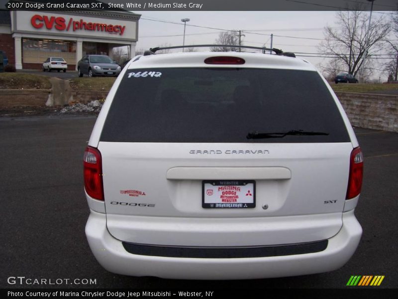 Stone White / Medium Slate Gray 2007 Dodge Grand Caravan SXT