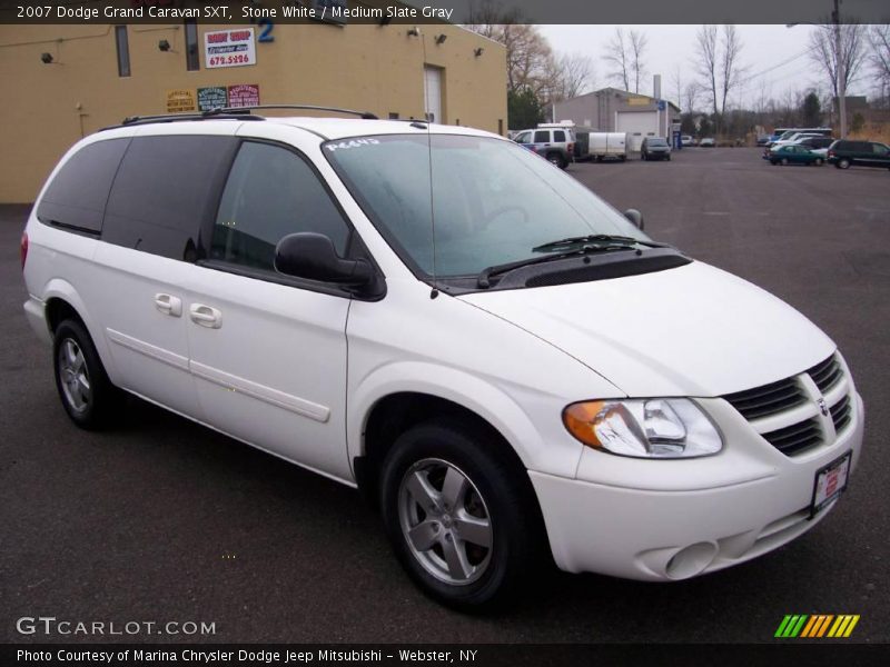 Stone White / Medium Slate Gray 2007 Dodge Grand Caravan SXT