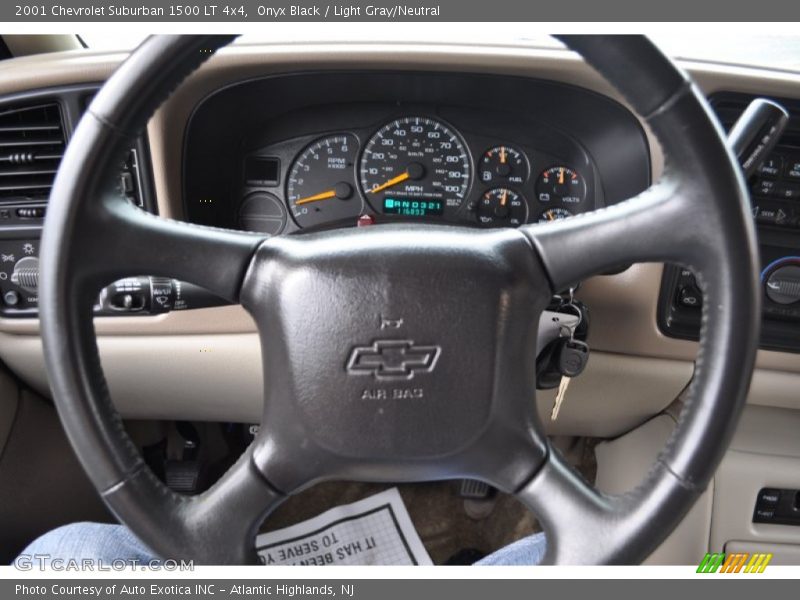 Onyx Black / Light Gray/Neutral 2001 Chevrolet Suburban 1500 LT 4x4