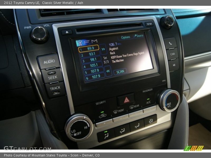 Classic Silver Metallic / Ash 2012 Toyota Camry LE