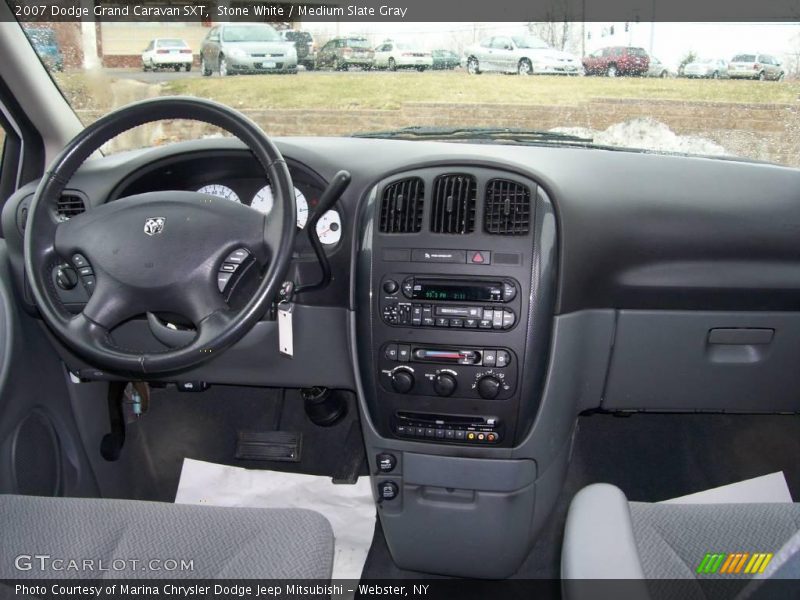 Stone White / Medium Slate Gray 2007 Dodge Grand Caravan SXT