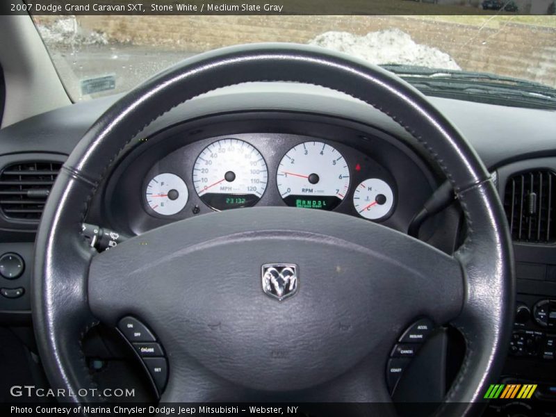 Stone White / Medium Slate Gray 2007 Dodge Grand Caravan SXT