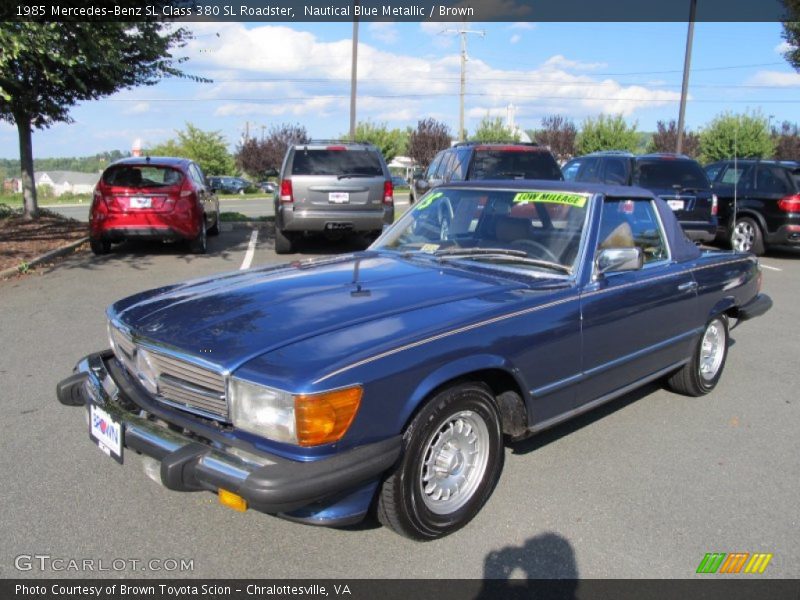 Nautical Blue Metallic / Brown 1985 Mercedes-Benz SL Class 380 SL Roadster