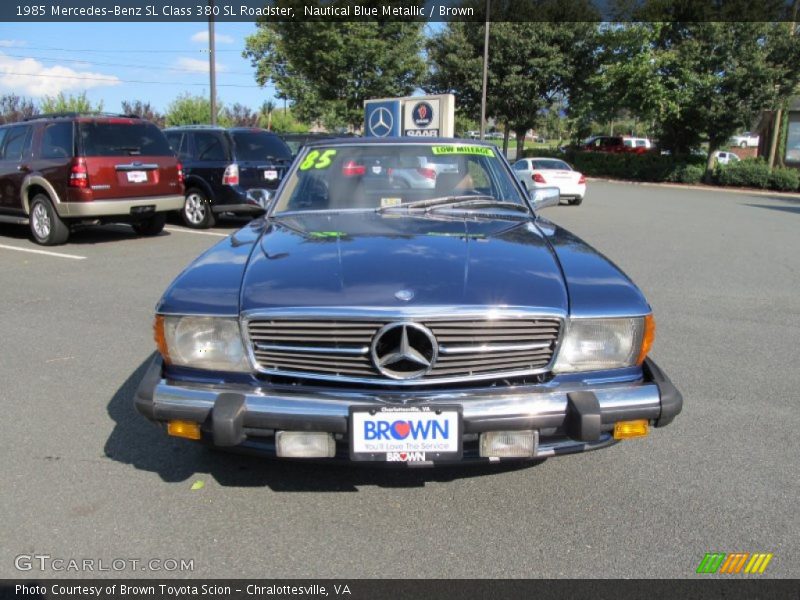 Nautical Blue Metallic / Brown 1985 Mercedes-Benz SL Class 380 SL Roadster