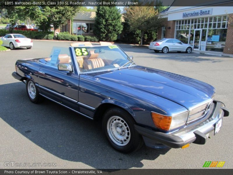 Nautical Blue Metallic / Brown 1985 Mercedes-Benz SL Class 380 SL Roadster