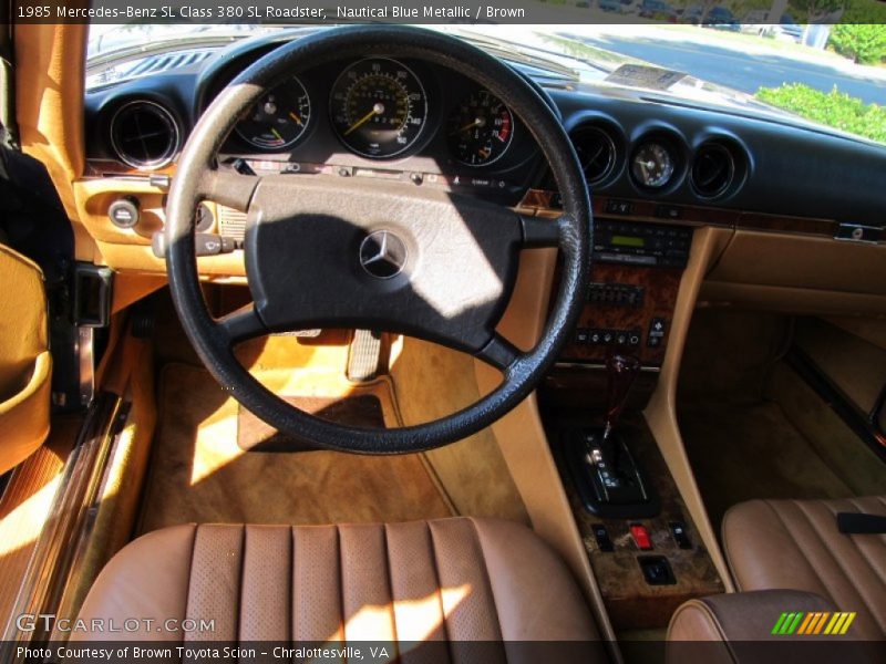 Nautical Blue Metallic / Brown 1985 Mercedes-Benz SL Class 380 SL Roadster