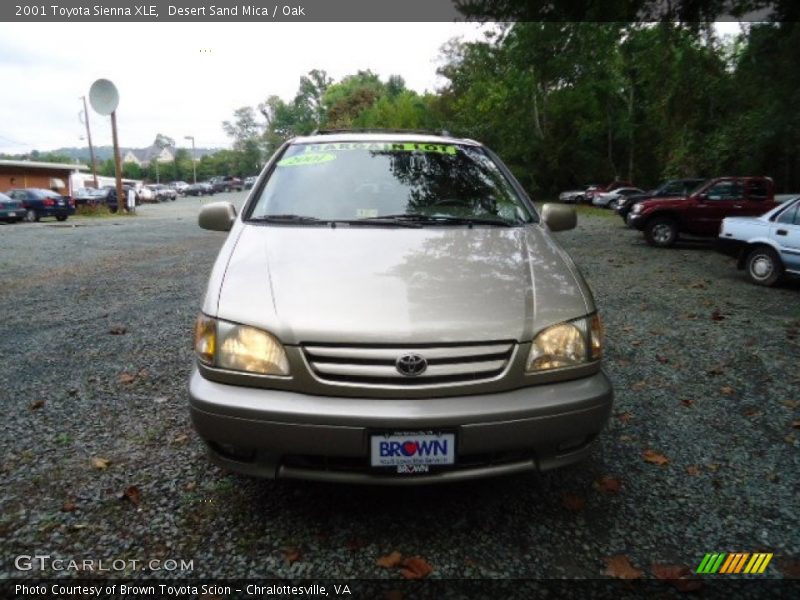 Desert Sand Mica / Oak 2001 Toyota Sienna XLE