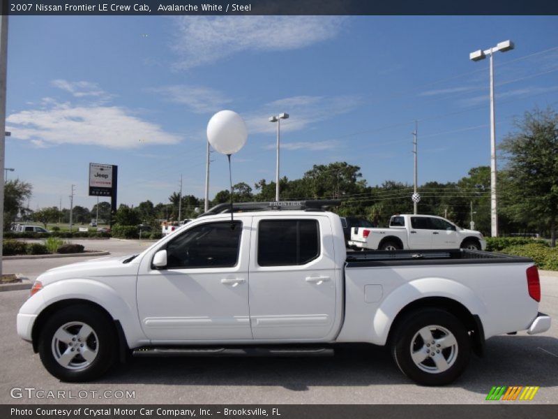 Avalanche White / Steel 2007 Nissan Frontier LE Crew Cab