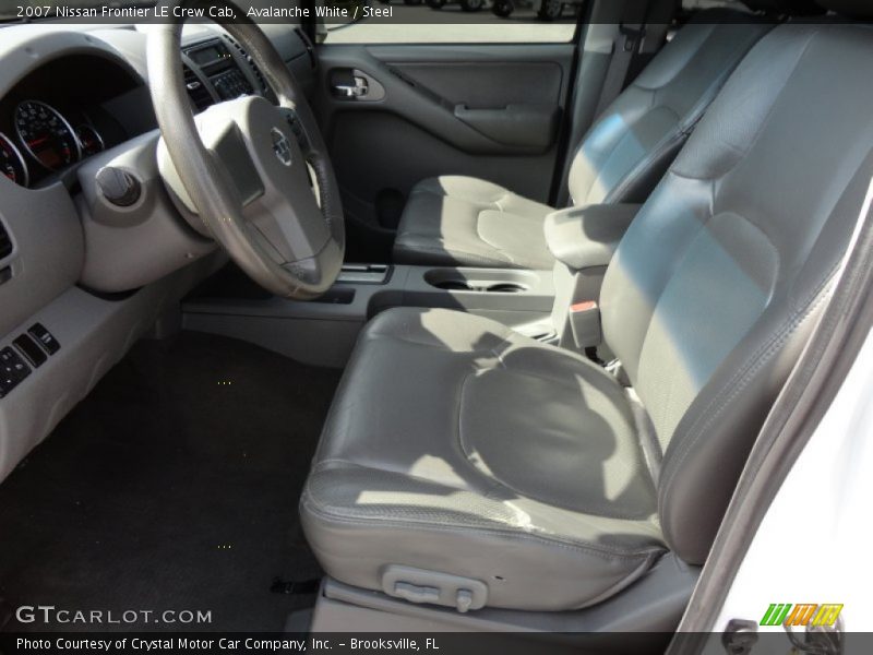 Avalanche White / Steel 2007 Nissan Frontier LE Crew Cab