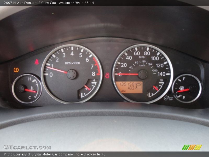 Avalanche White / Steel 2007 Nissan Frontier LE Crew Cab