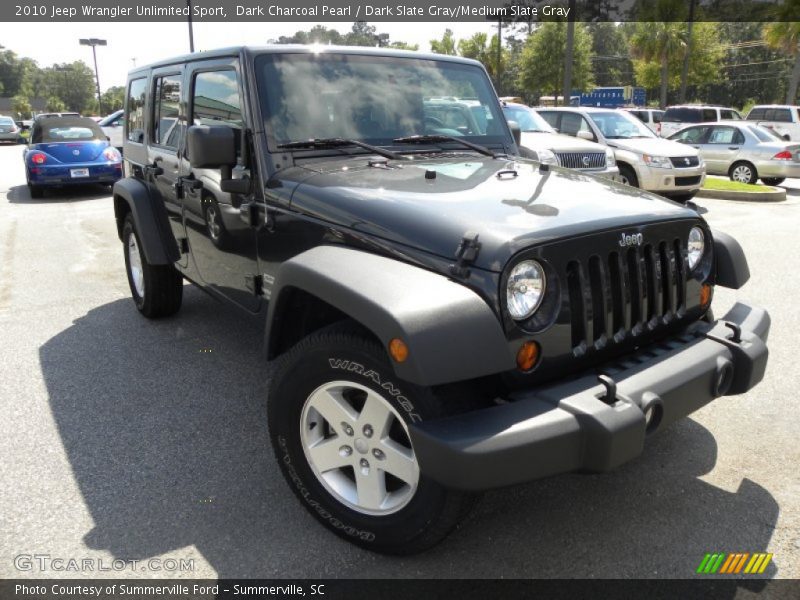 Dark Charcoal Pearl / Dark Slate Gray/Medium Slate Gray 2010 Jeep Wrangler Unlimited Sport