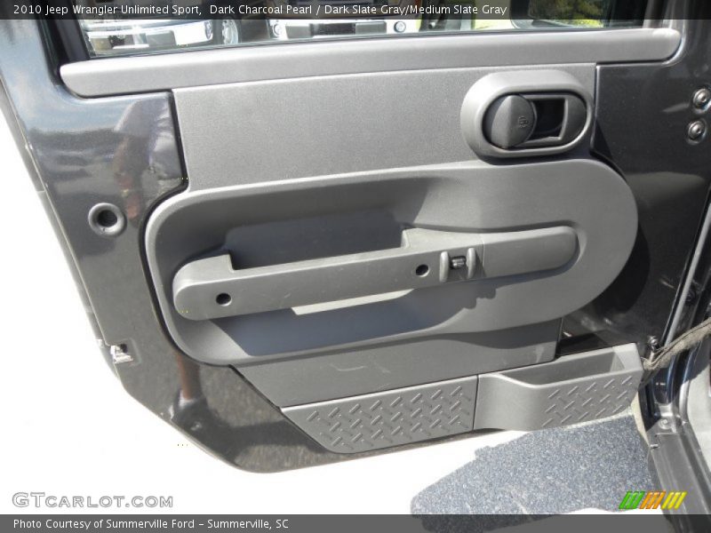 Dark Charcoal Pearl / Dark Slate Gray/Medium Slate Gray 2010 Jeep Wrangler Unlimited Sport