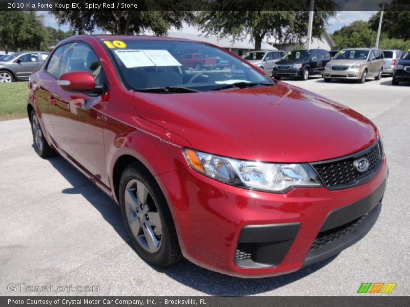 Spicy Red / Stone 2010 Kia Forte Koup EX