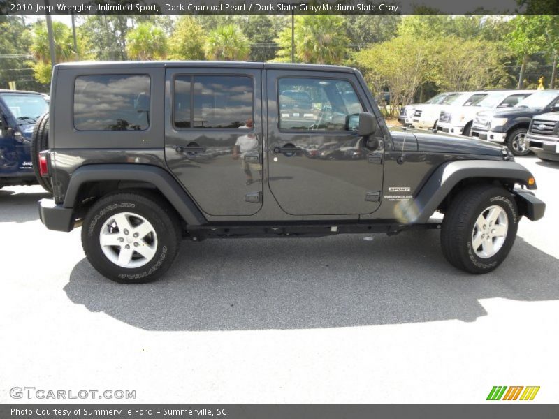 Dark Charcoal Pearl / Dark Slate Gray/Medium Slate Gray 2010 Jeep Wrangler Unlimited Sport