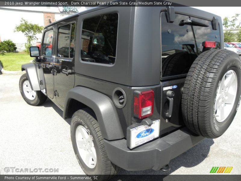 Dark Charcoal Pearl / Dark Slate Gray/Medium Slate Gray 2010 Jeep Wrangler Unlimited Sport