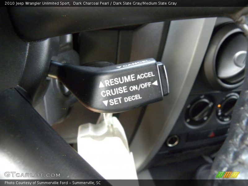 Dark Charcoal Pearl / Dark Slate Gray/Medium Slate Gray 2010 Jeep Wrangler Unlimited Sport