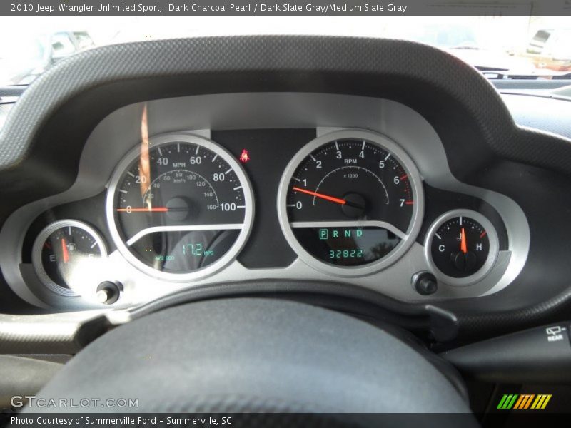 Dark Charcoal Pearl / Dark Slate Gray/Medium Slate Gray 2010 Jeep Wrangler Unlimited Sport