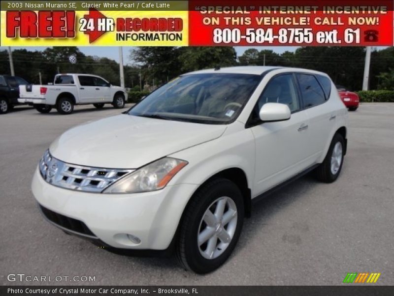 Glacier White Pearl / Cafe Latte 2003 Nissan Murano SE