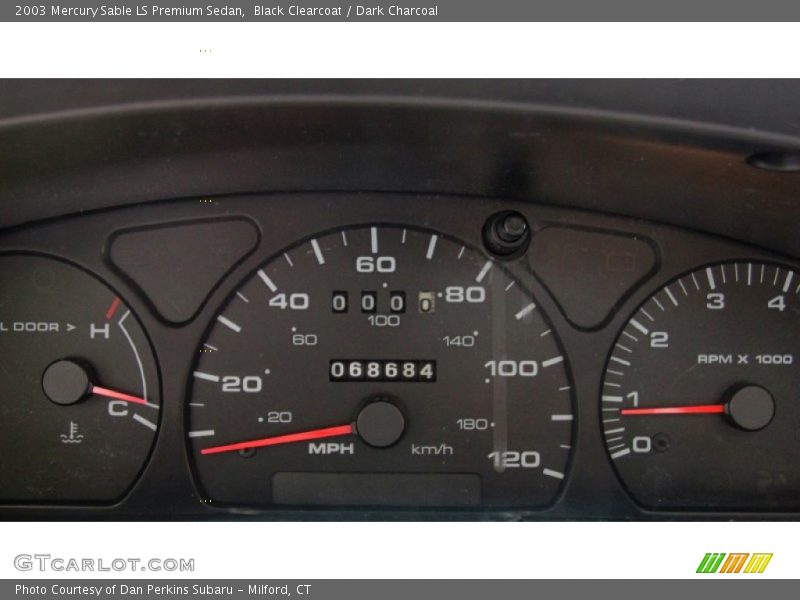 Black Clearcoat / Dark Charcoal 2003 Mercury Sable LS Premium Sedan