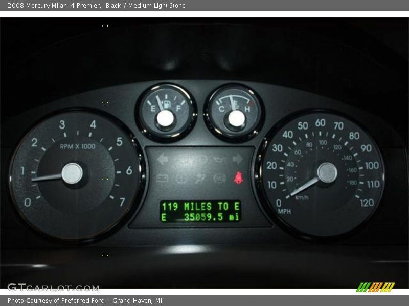 Black / Medium Light Stone 2008 Mercury Milan I4 Premier