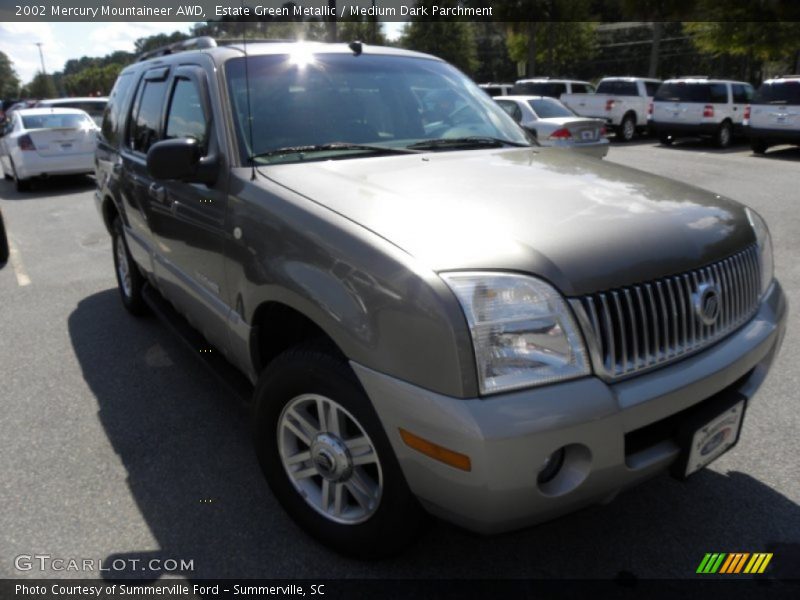 Estate Green Metallic / Medium Dark Parchment 2002 Mercury Mountaineer AWD