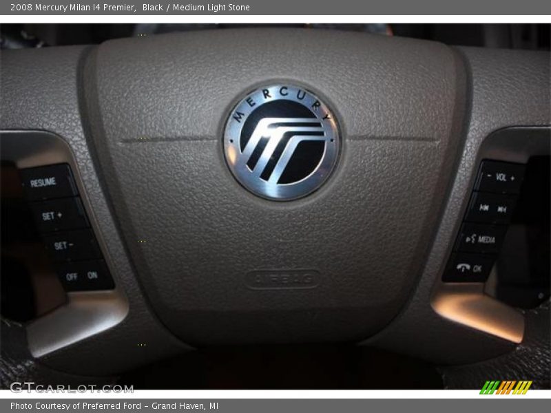 Black / Medium Light Stone 2008 Mercury Milan I4 Premier