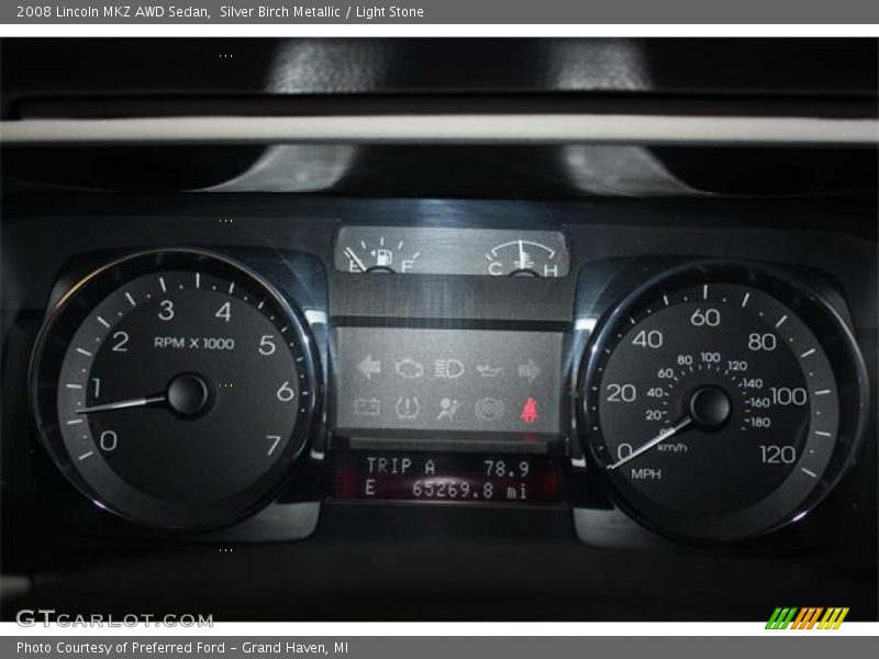 Silver Birch Metallic / Light Stone 2008 Lincoln MKZ AWD Sedan