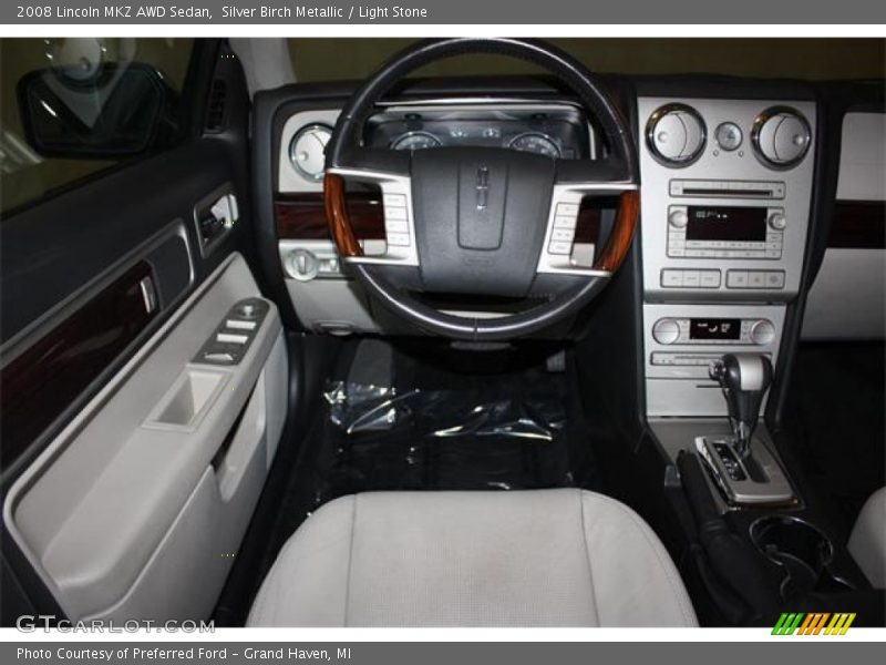 Silver Birch Metallic / Light Stone 2008 Lincoln MKZ AWD Sedan