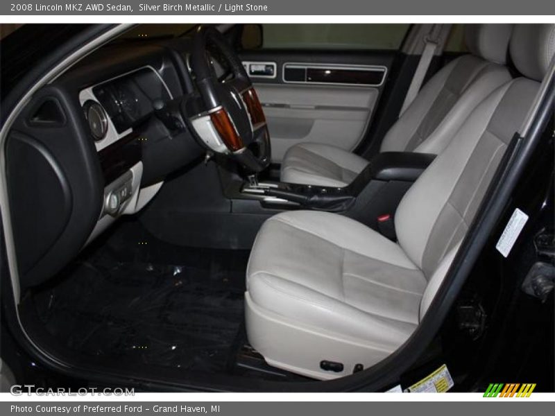 Silver Birch Metallic / Light Stone 2008 Lincoln MKZ AWD Sedan