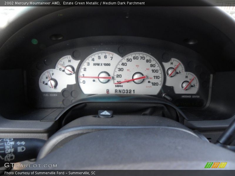 Estate Green Metallic / Medium Dark Parchment 2002 Mercury Mountaineer AWD