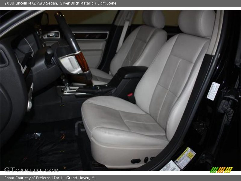 Silver Birch Metallic / Light Stone 2008 Lincoln MKZ AWD Sedan