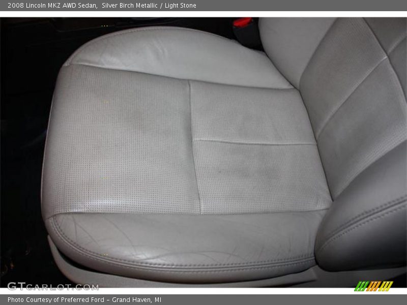 Silver Birch Metallic / Light Stone 2008 Lincoln MKZ AWD Sedan