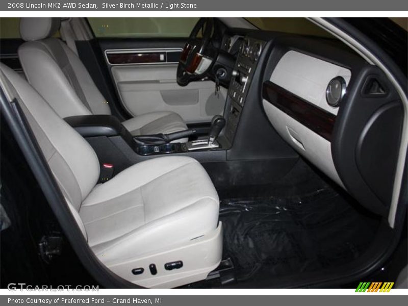 Silver Birch Metallic / Light Stone 2008 Lincoln MKZ AWD Sedan