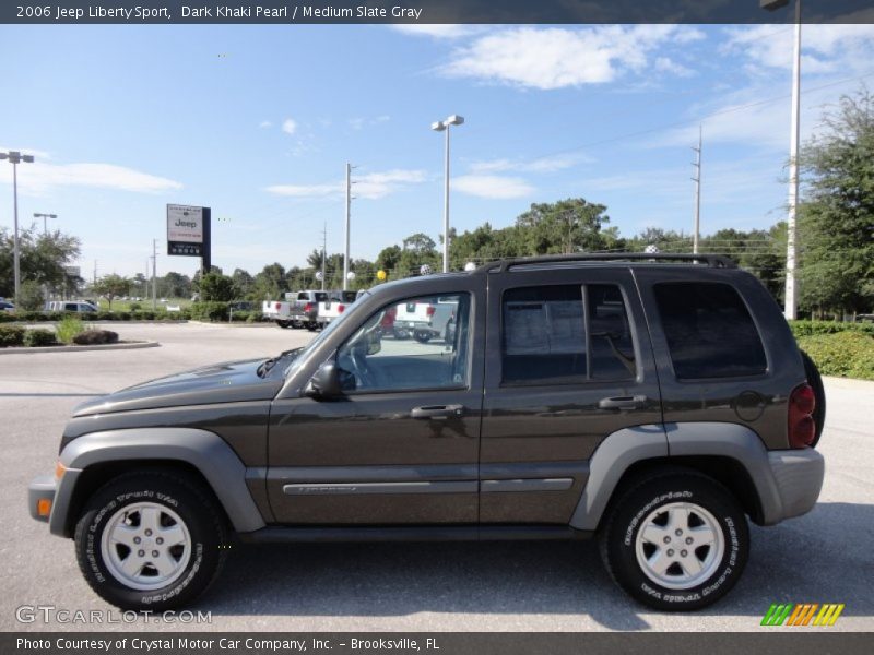 Dark Khaki Pearl / Medium Slate Gray 2006 Jeep Liberty Sport