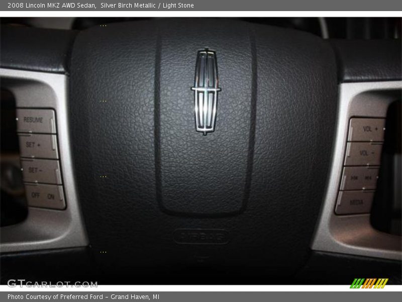 Silver Birch Metallic / Light Stone 2008 Lincoln MKZ AWD Sedan