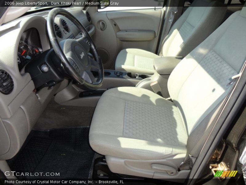 Dark Khaki Pearl / Medium Slate Gray 2006 Jeep Liberty Sport