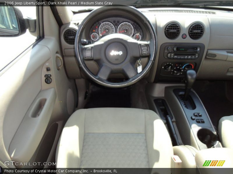 Dark Khaki Pearl / Medium Slate Gray 2006 Jeep Liberty Sport