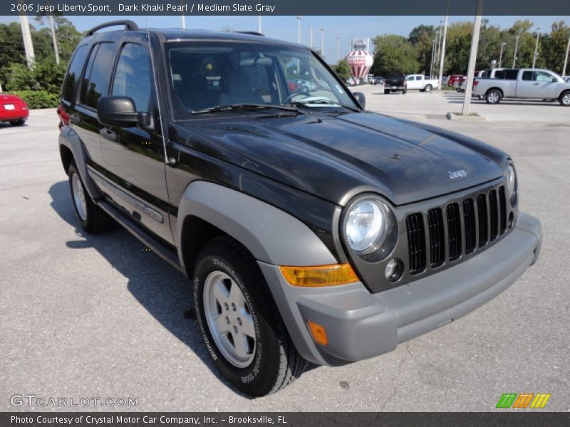 Dark Khaki Pearl / Medium Slate Gray 2006 Jeep Liberty Sport